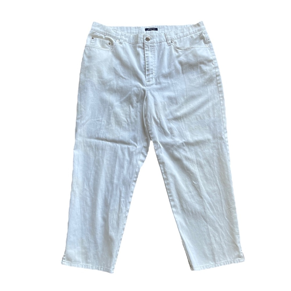 Jones New York Signature Mid Rise Stretch Cropped Denim Jeans